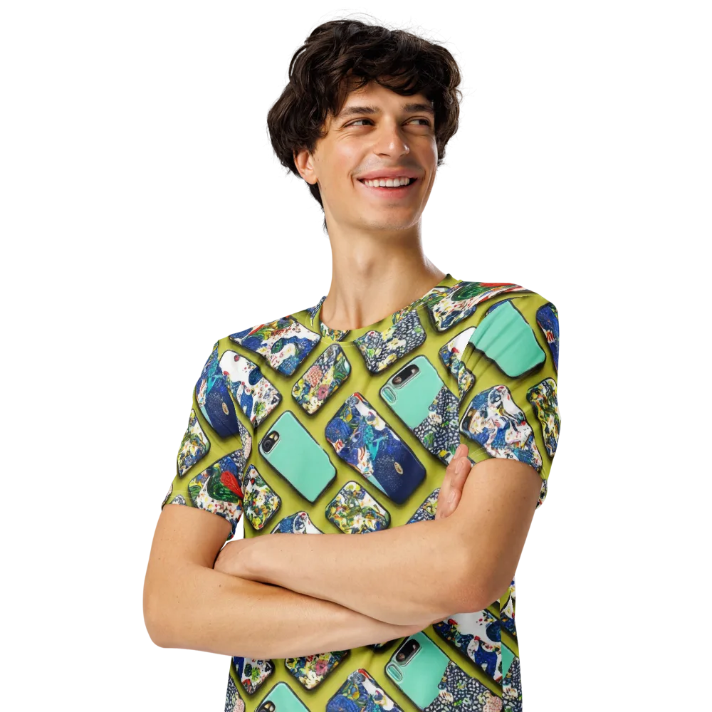 Neon Carryall on Men's Crew Neck T-Shirt — Left Front