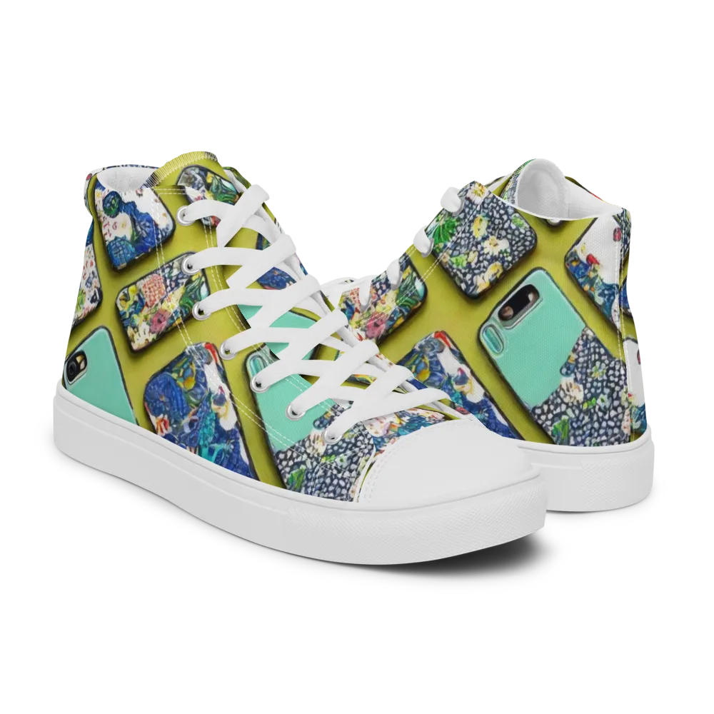 Neon Carryall on Men's High Top Canvas Shoes — Right
