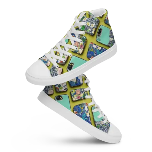 Neon Carryall on a Men's High Top Canvas Shoes