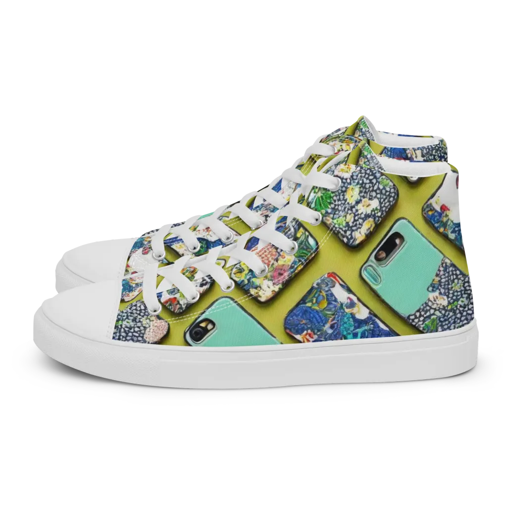 Neon Carryall on Women's High Top Canvas Shoes — Left