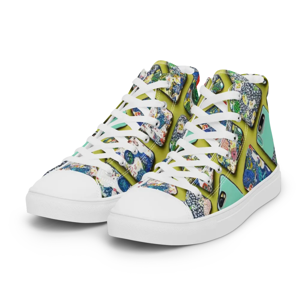 Neon Carryall on Women's High Top Canvas Shoes — Left Front