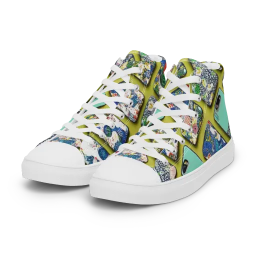 Neon Carryall on a Women's High Top Canvas Shoes