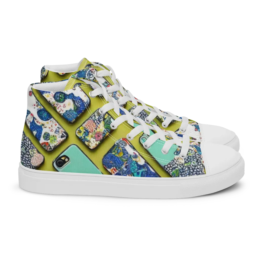 Neon Carryall on Women's High Top Canvas Shoes — Right