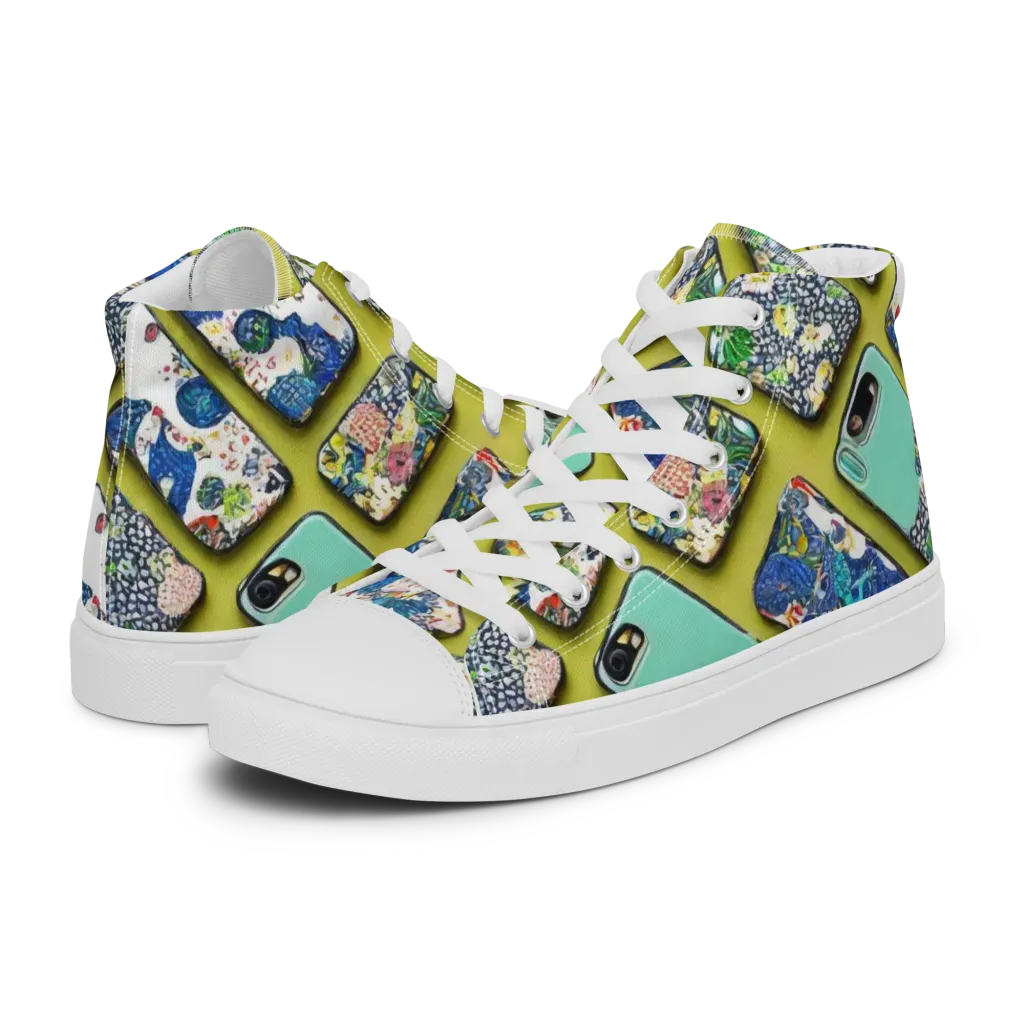 Neon Carryall on Women's High Top Canvas Shoes — Left