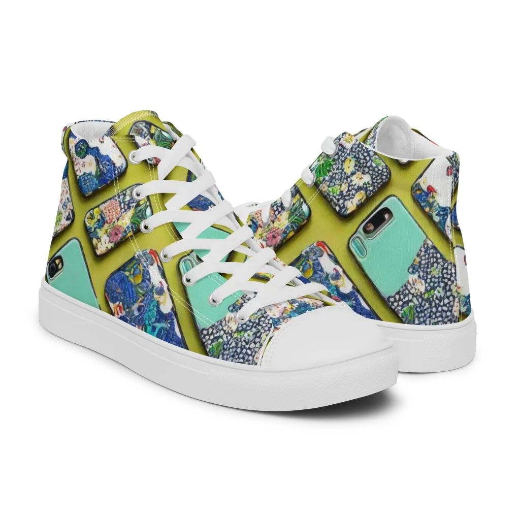 Neon Carryall on Women's High Top Canvas Shoes — Right