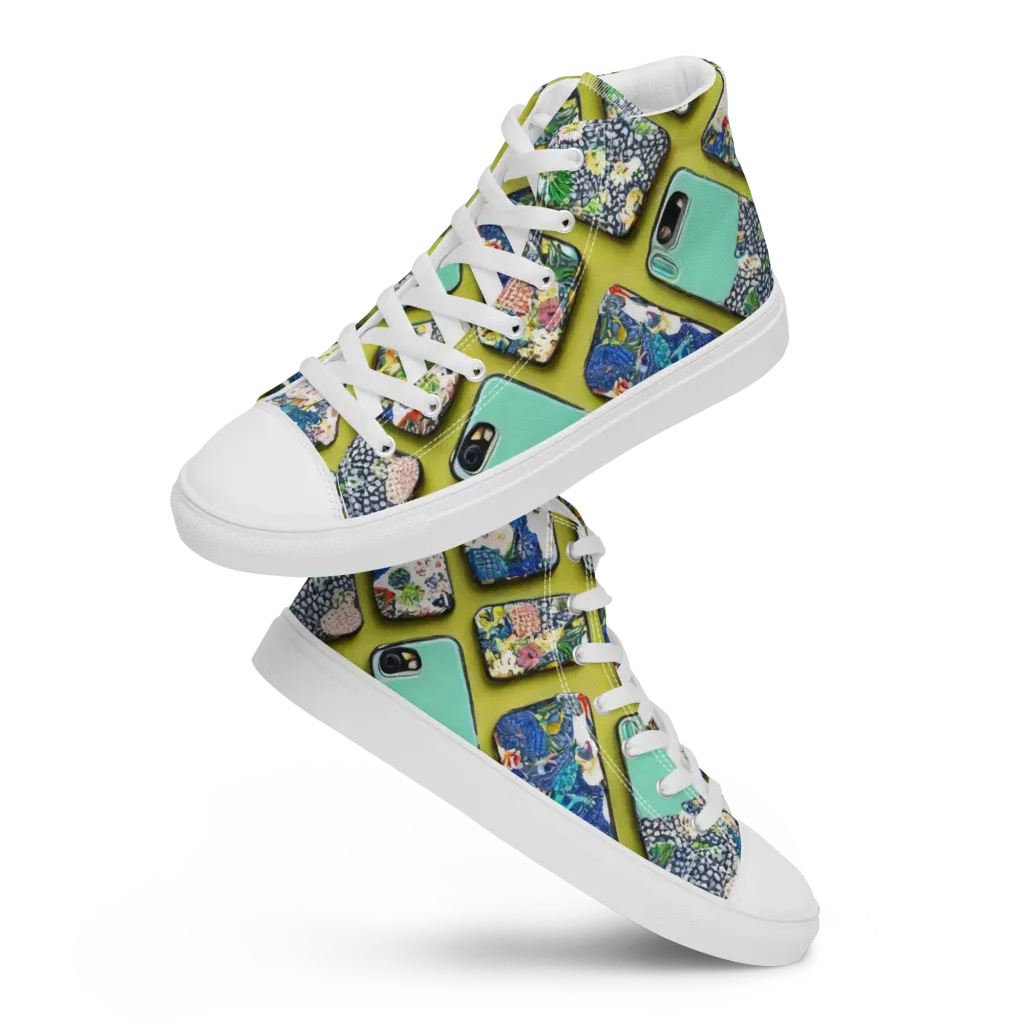 Neon Carryall on Women's High Top Canvas Shoes — Front
