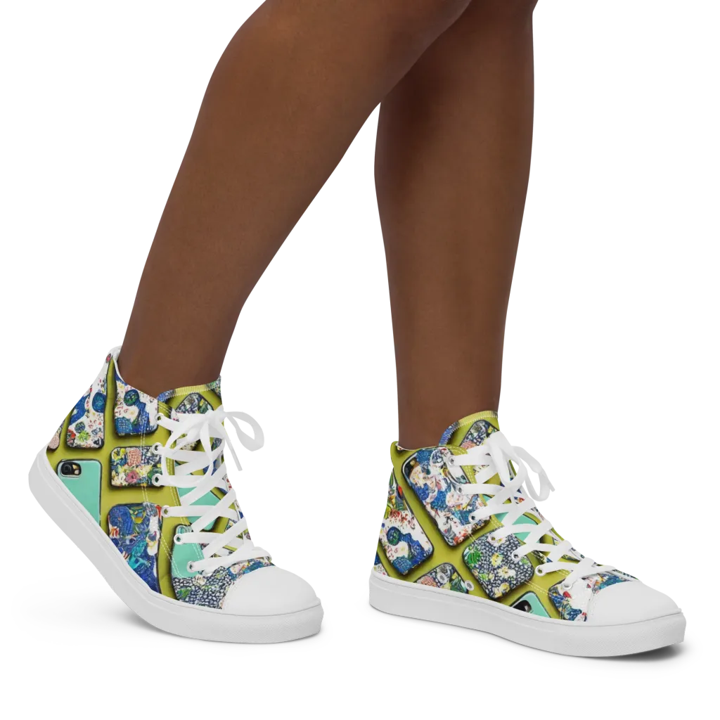 Neon Carryall on Women's High Top Canvas Shoes — Right