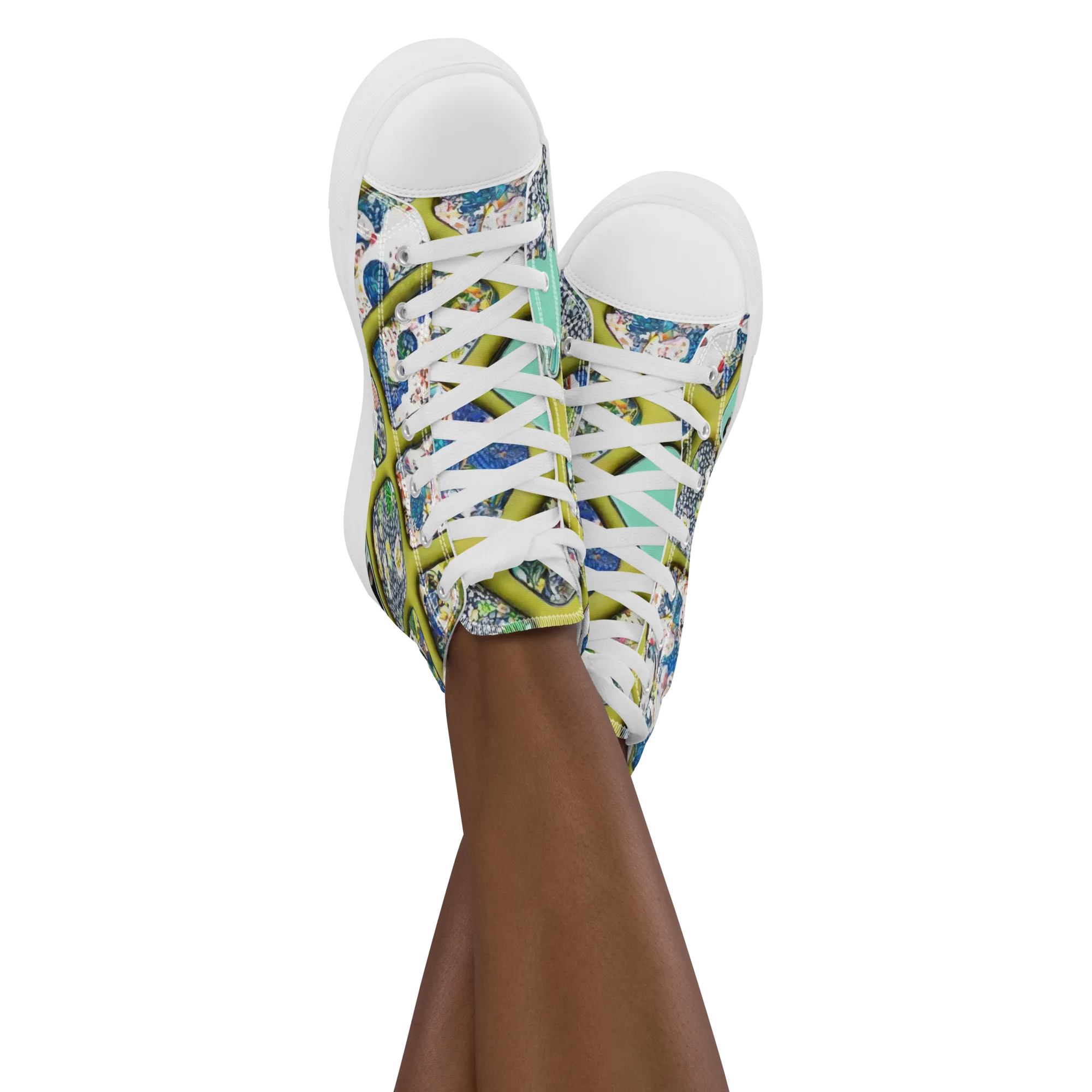 Neon Carryall on Women's High Top Canvas Shoes — Front