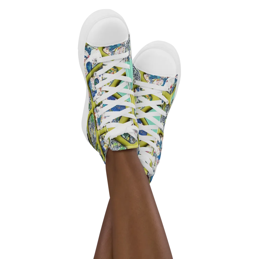 Neon Carryall on Women's High Top Canvas Shoes — Front