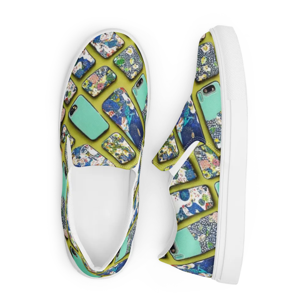 Neon Carryall on Men's Slip-On Canvas Shoes — Front