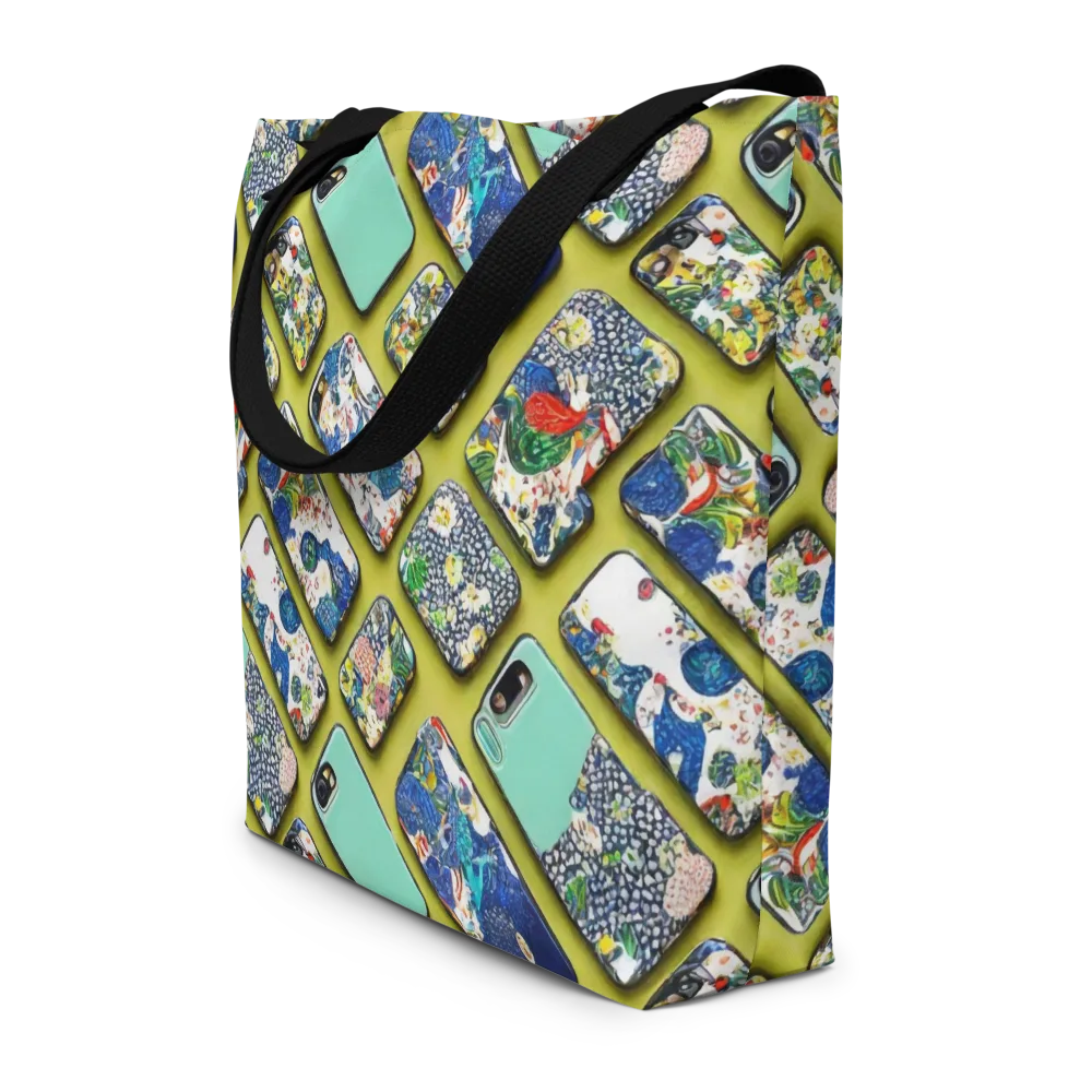 Neon Carryall on Large Tote Bag W/ Pocket — Front