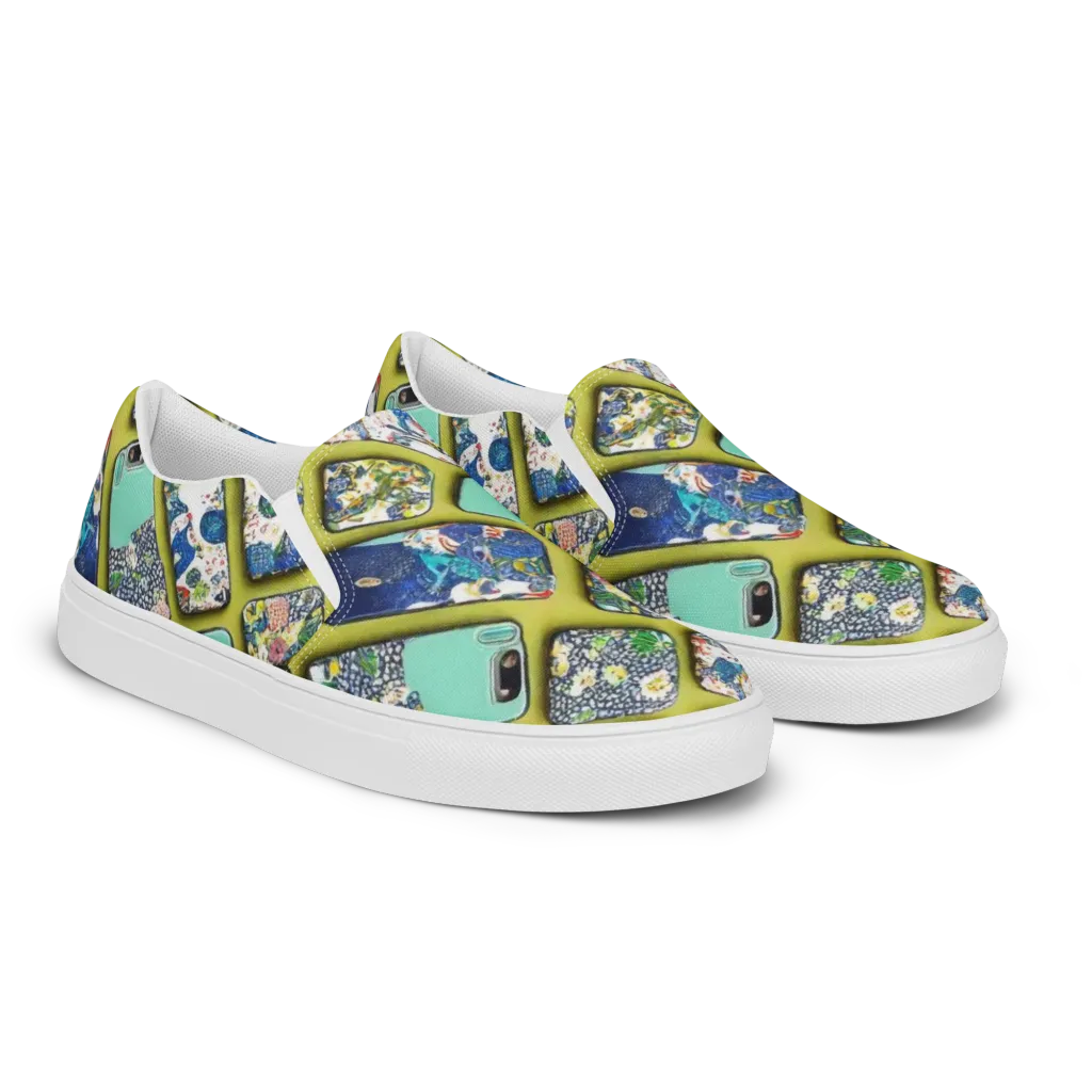 Neon Carryall on Women's Slip-On Canvas Shoes — Right Front