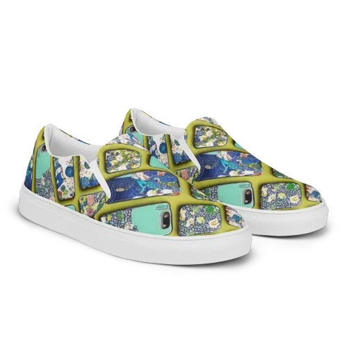 Neon Carryall on a Women's Slip-On Canvas Shoes