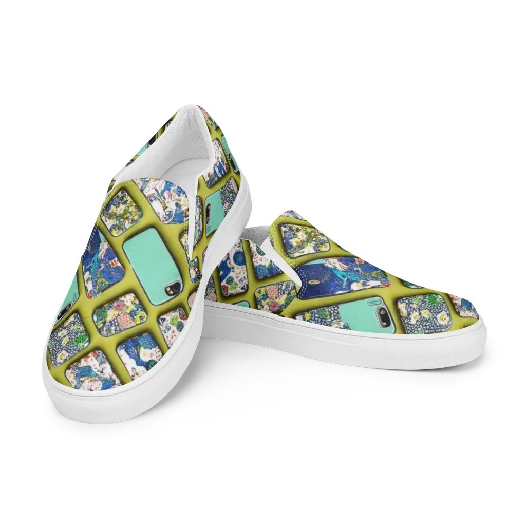 Neon Carryall on Women's Slip-On Canvas Shoes — Left Front
