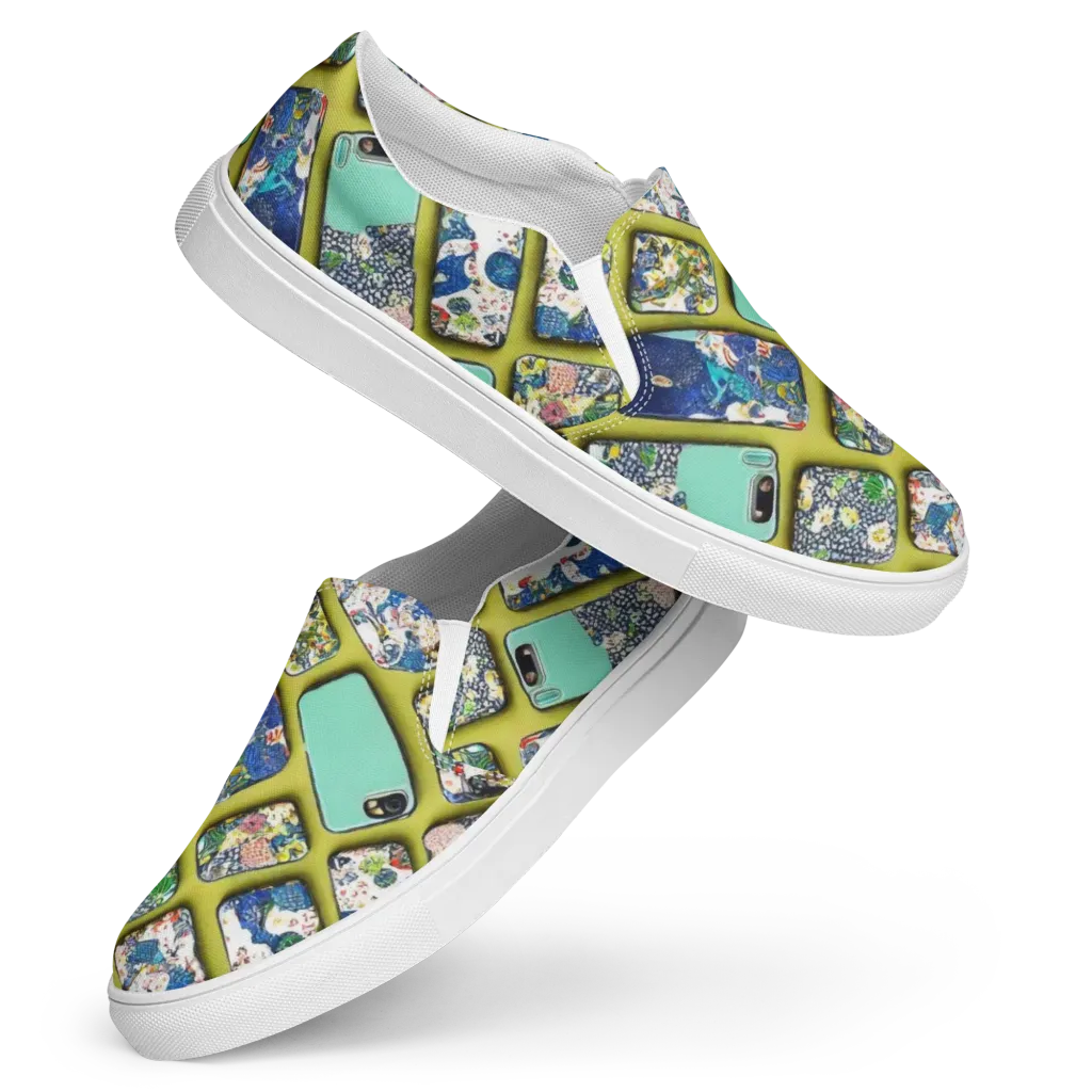 Neon Carryall on Women's Slip-On Canvas Shoes — Front