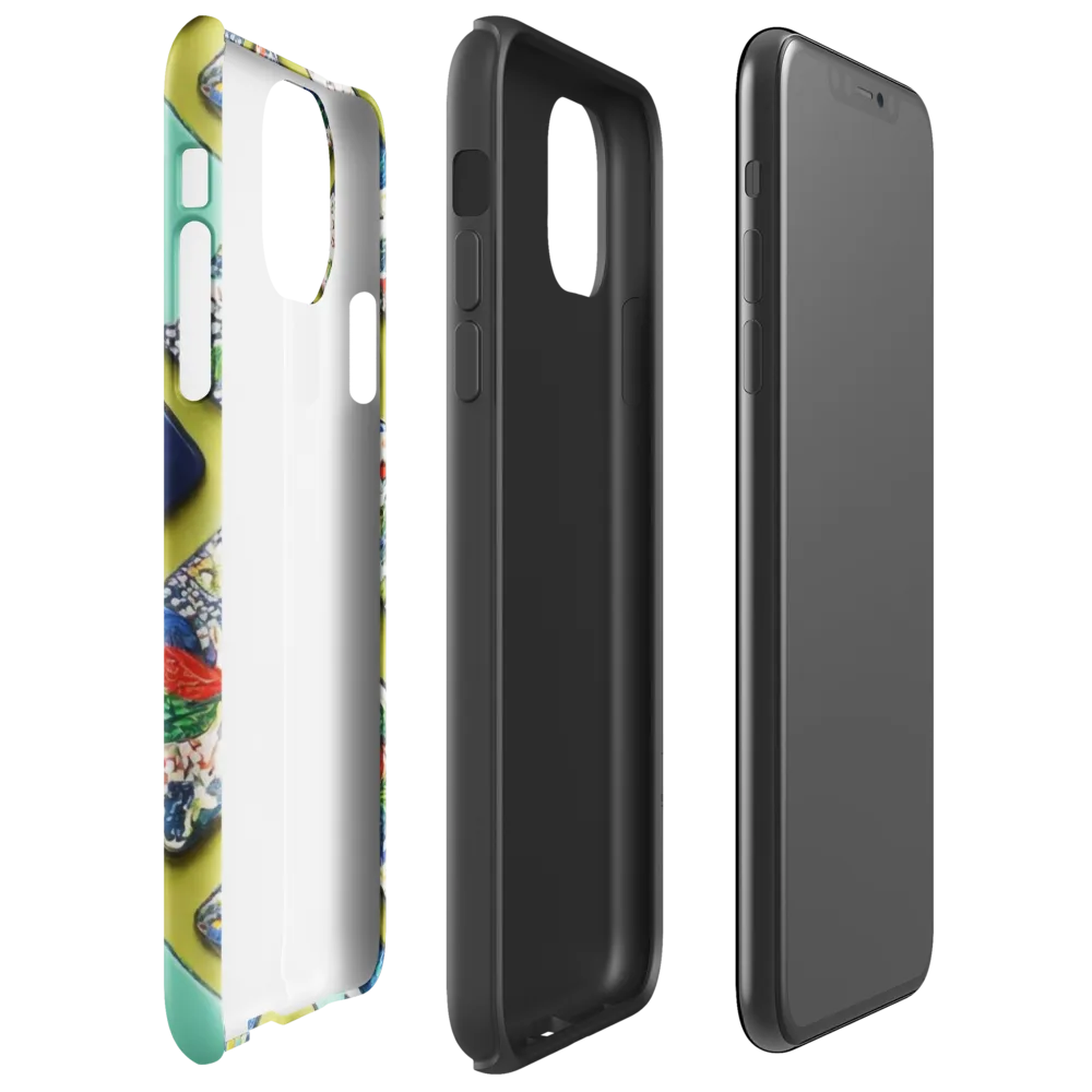 Neon Carryall on Tough Case for iPhone® — Right