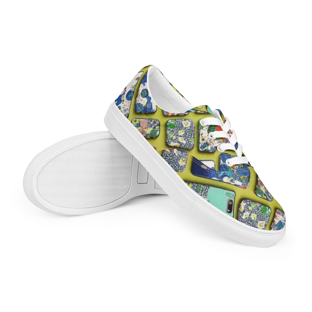 Neon Carryall on Men's Lace-Up Canvas Shoes — Right Front