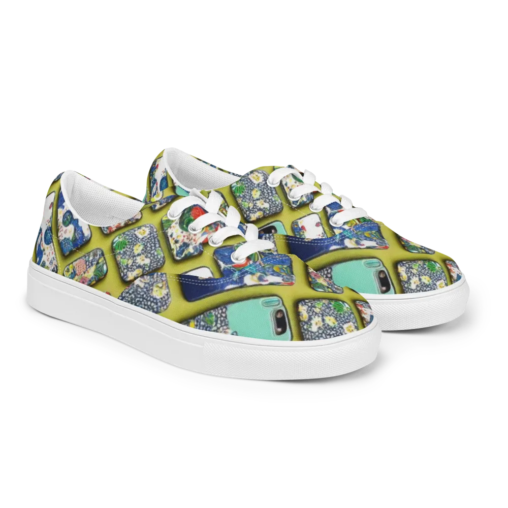Neon Carryall on Men's Lace-Up Canvas Shoes — Right Front