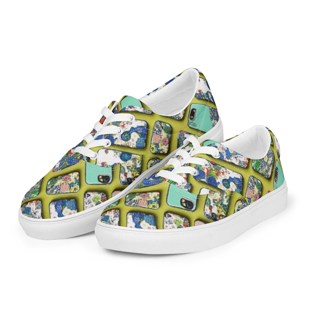 Neon Carryall on Men's Lace-Up Canvas Shoes — Left Front