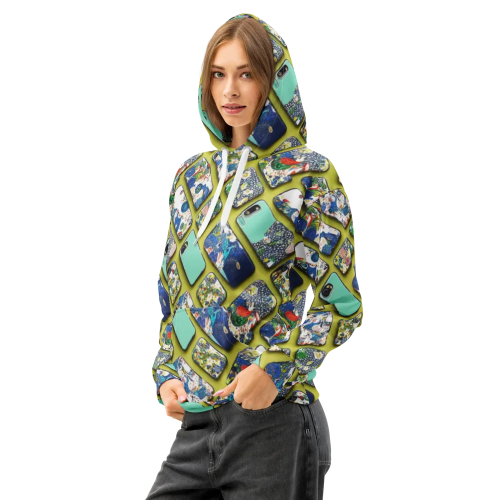 Neon Carryall on Cotton Hoodie — Left Front