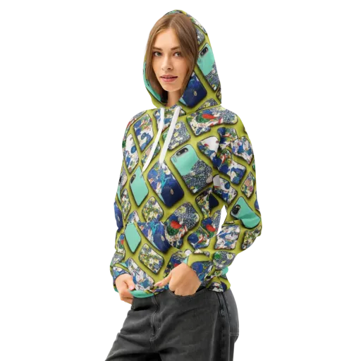Neon Carryall on a Cotton Hoodie