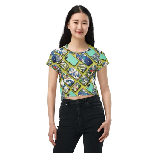 Neon Carryall on a Crop Tee