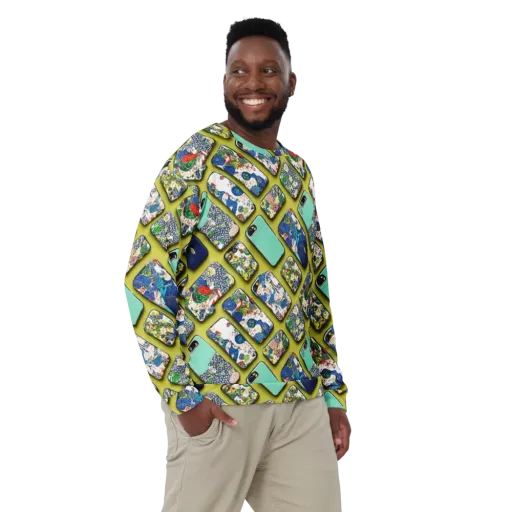 Neon Carryall on a Sweatshirt