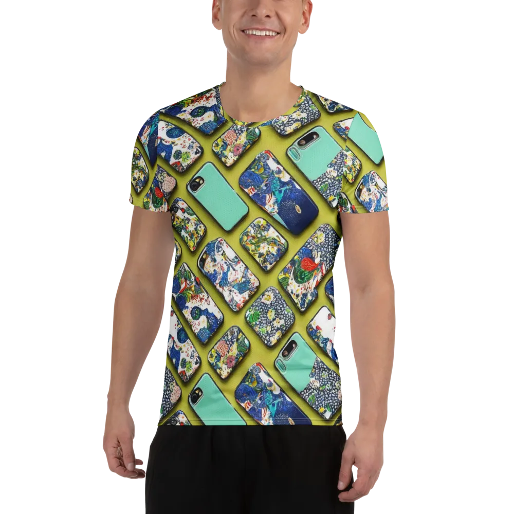 Neon Carryall on Men's Athletic T-Shirt — Front