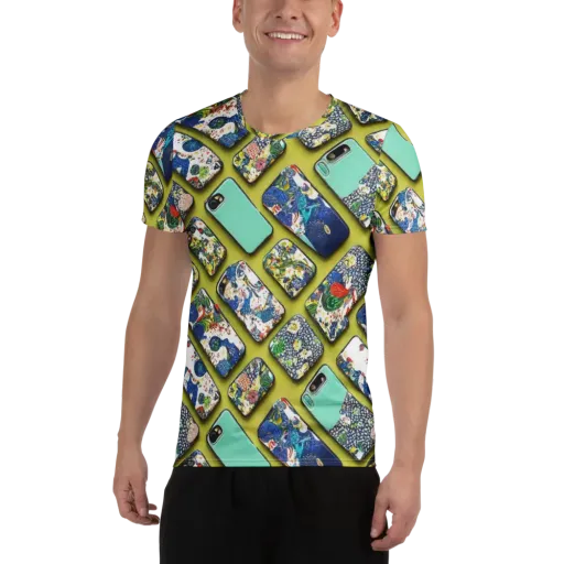 Neon Carryall on a Men's Athletic T-Shirt