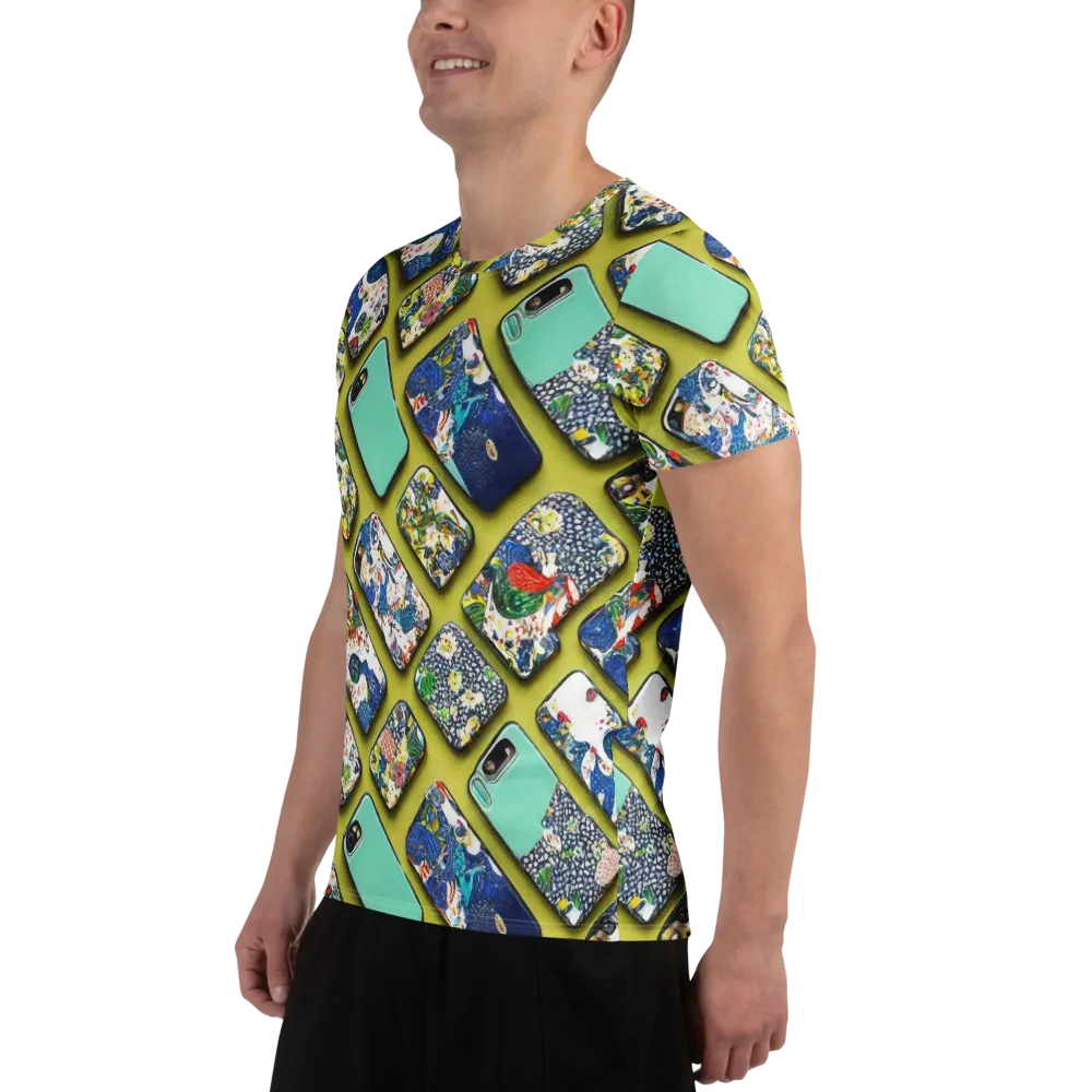 Neon Carryall on Men's Athletic T-Shirt — Left