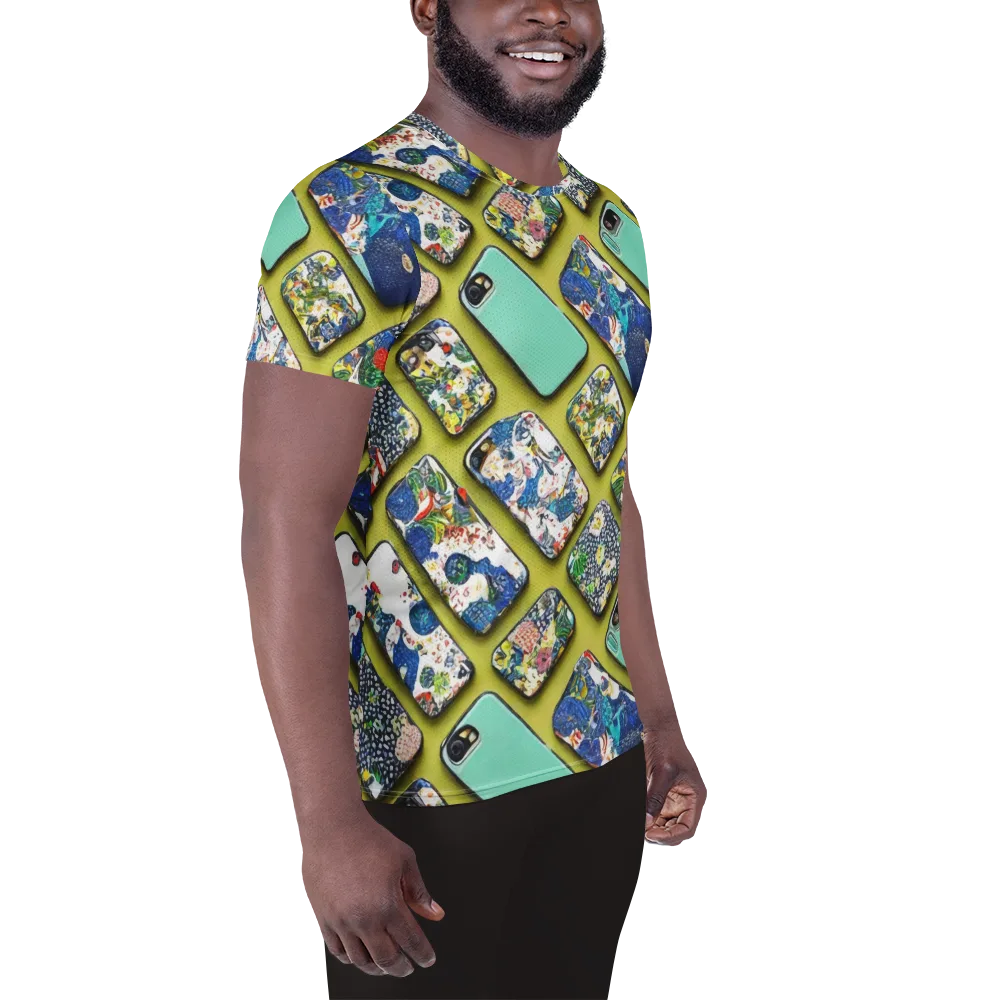 Neon Carryall on Men's Athletic T-Shirt — Right