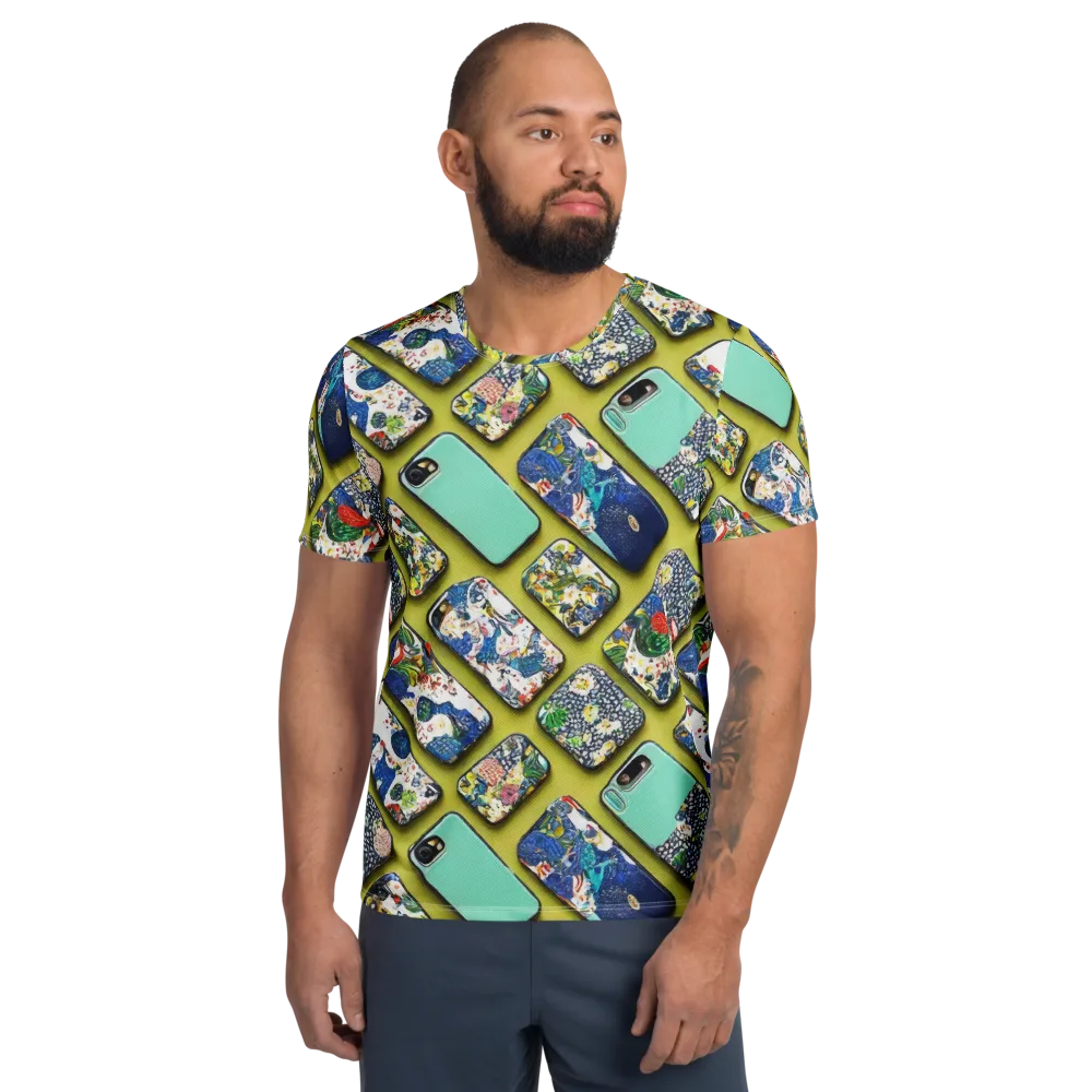 Neon Carryall on Men's Athletic T-Shirt — Front