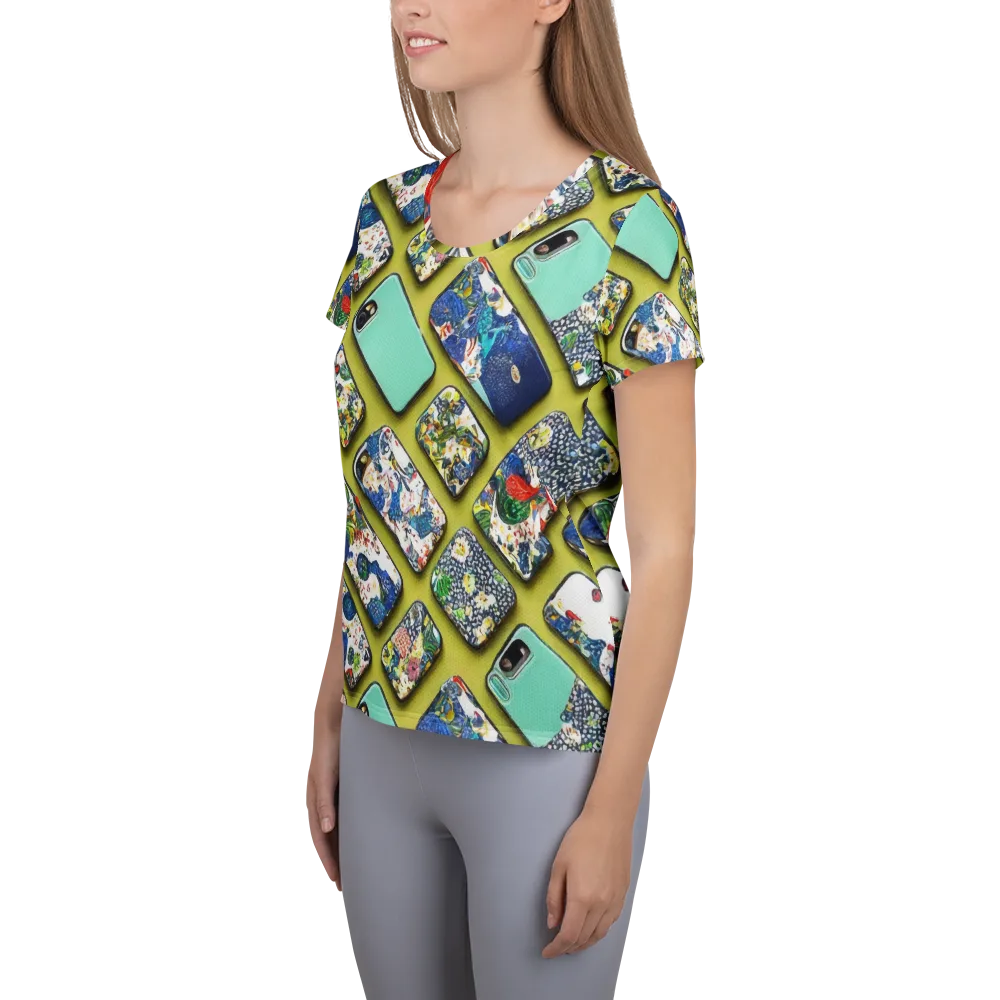 Neon Carryall on Women's Athletic T-Shirt — Left