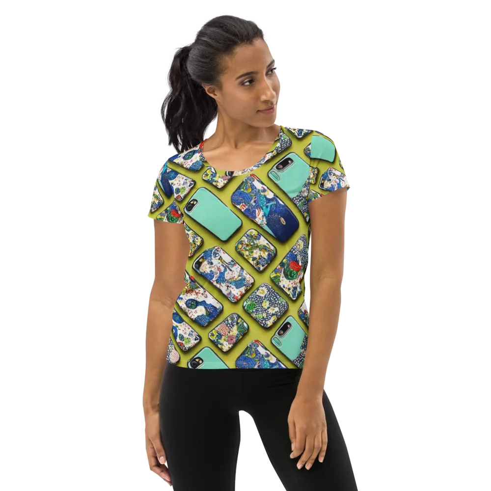 Neon Carryall on Women's Athletic T-Shirt — Front