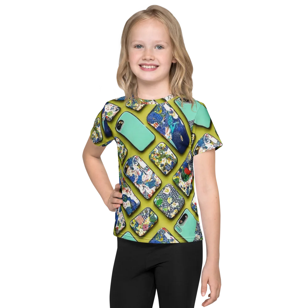 Neon Carryall on Kids Crew Neck T-Shirt — Front