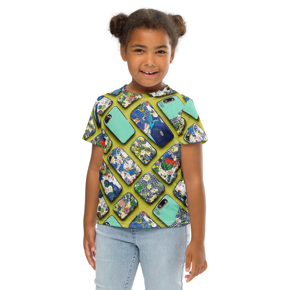 Neon Carryall on Kids Crew Neck T-Shirt — Front