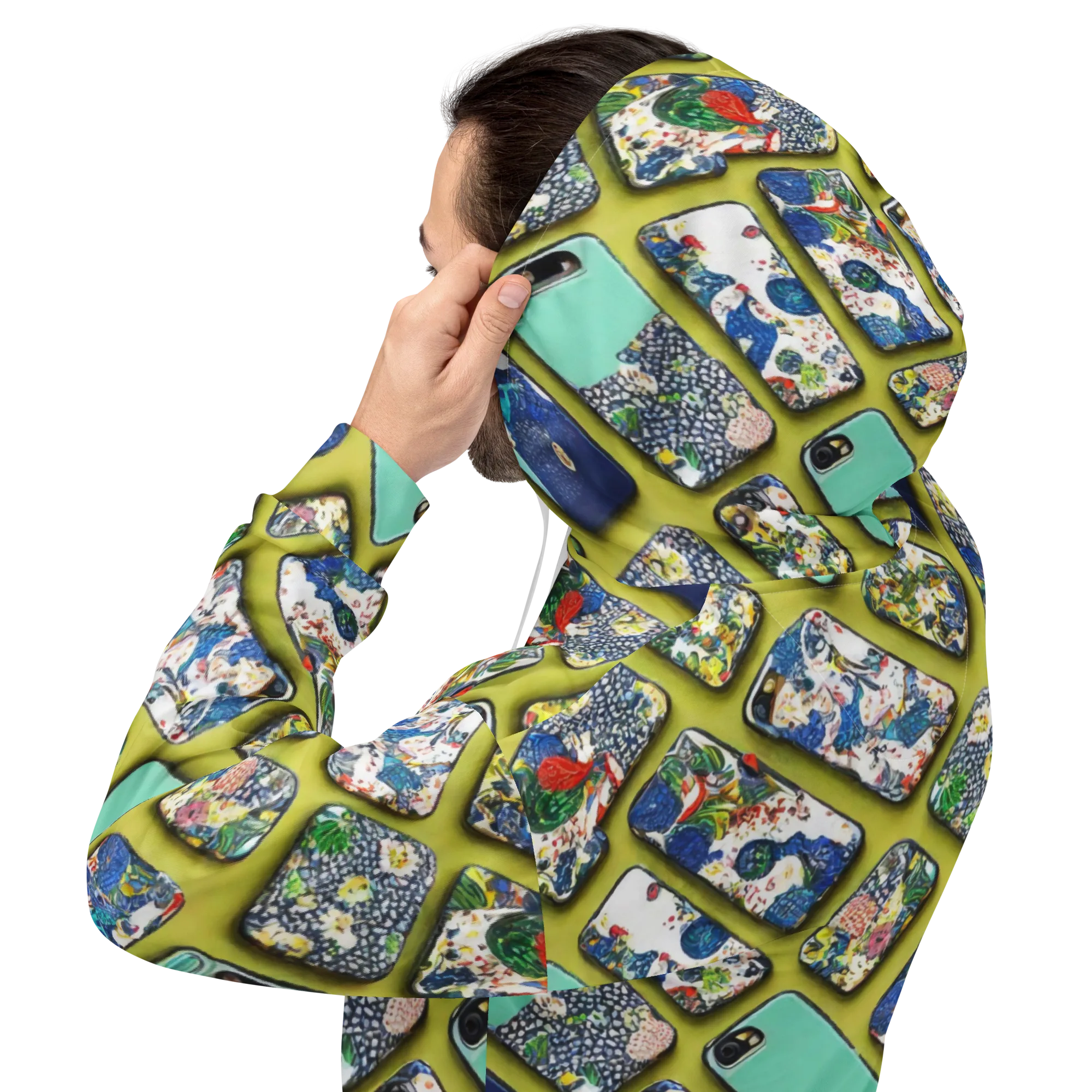 Neon Carryall on Hoodie — Back