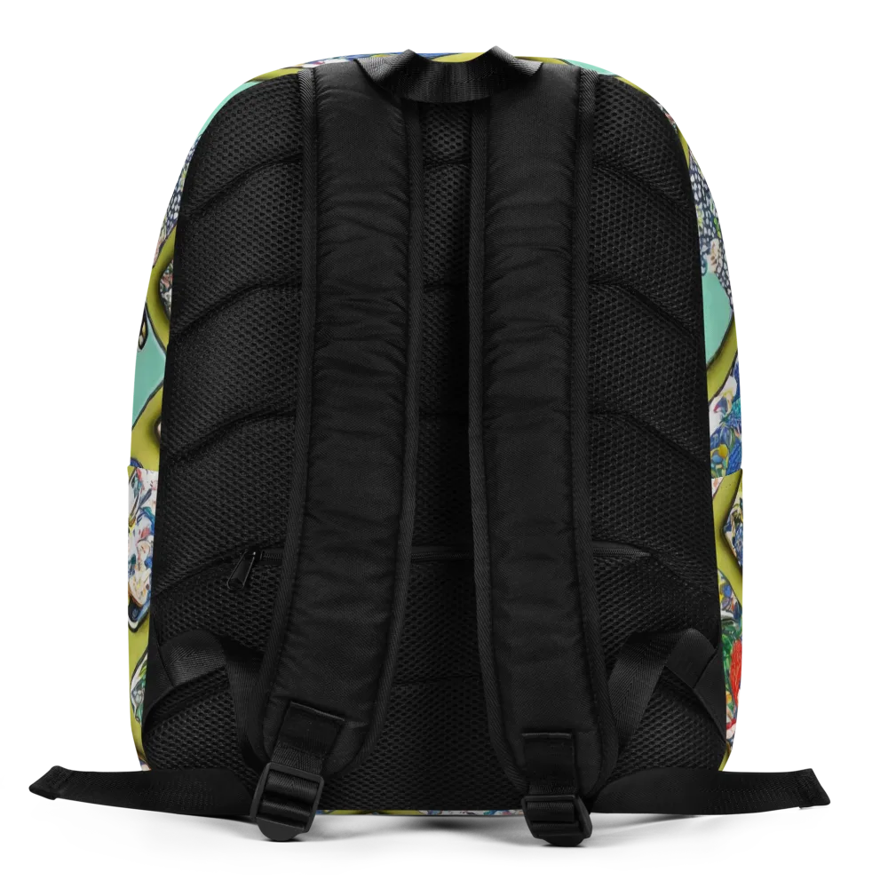 Neon Carryall on Minimalist Backpack — Back