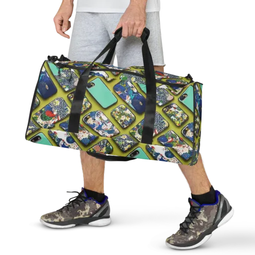 Neon Carryall on a Duffle Bag