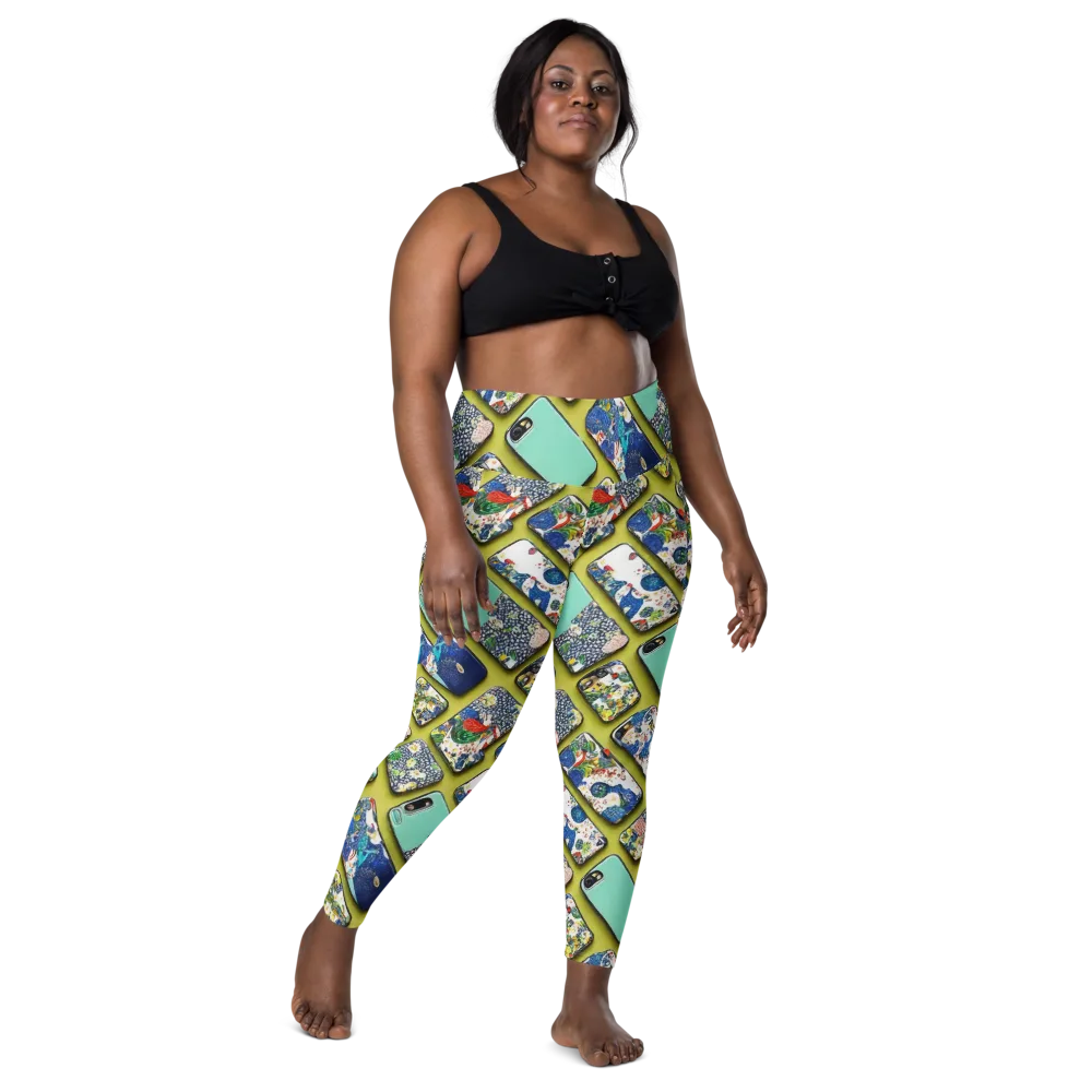 Neon Carryall on Leggings with Pockets — Front