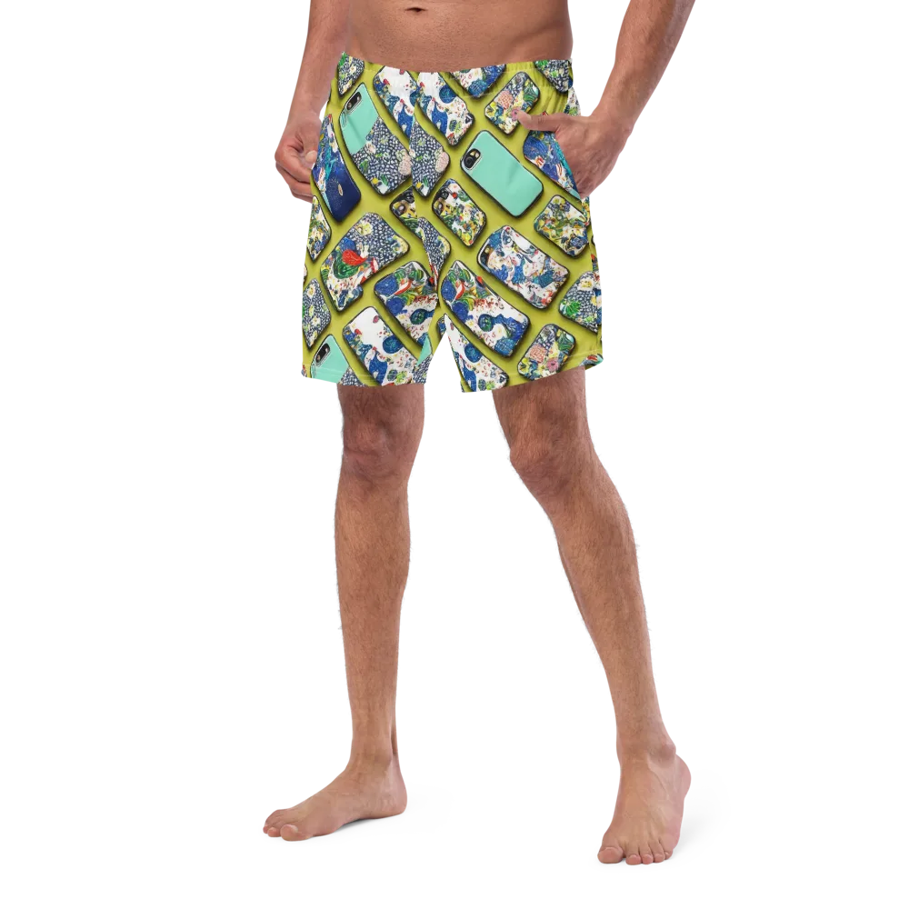 Neon Carryall on Swim Trunks — Left Front