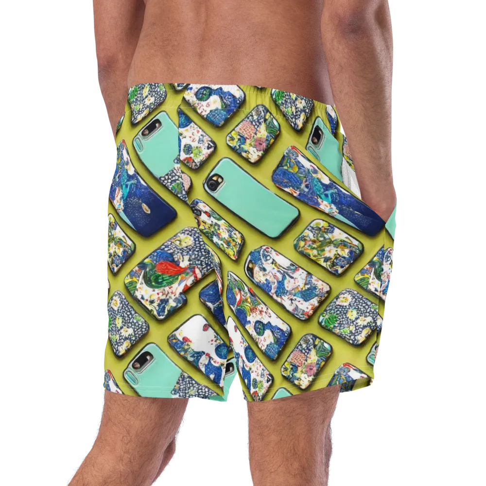 Neon Carryall on Swim Trunks — Right Back