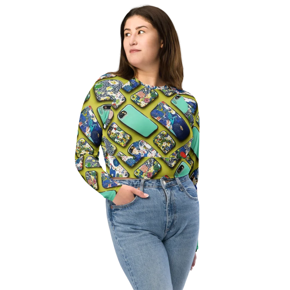 Neon Carryall on Long Sleeve Crop Top — Front
