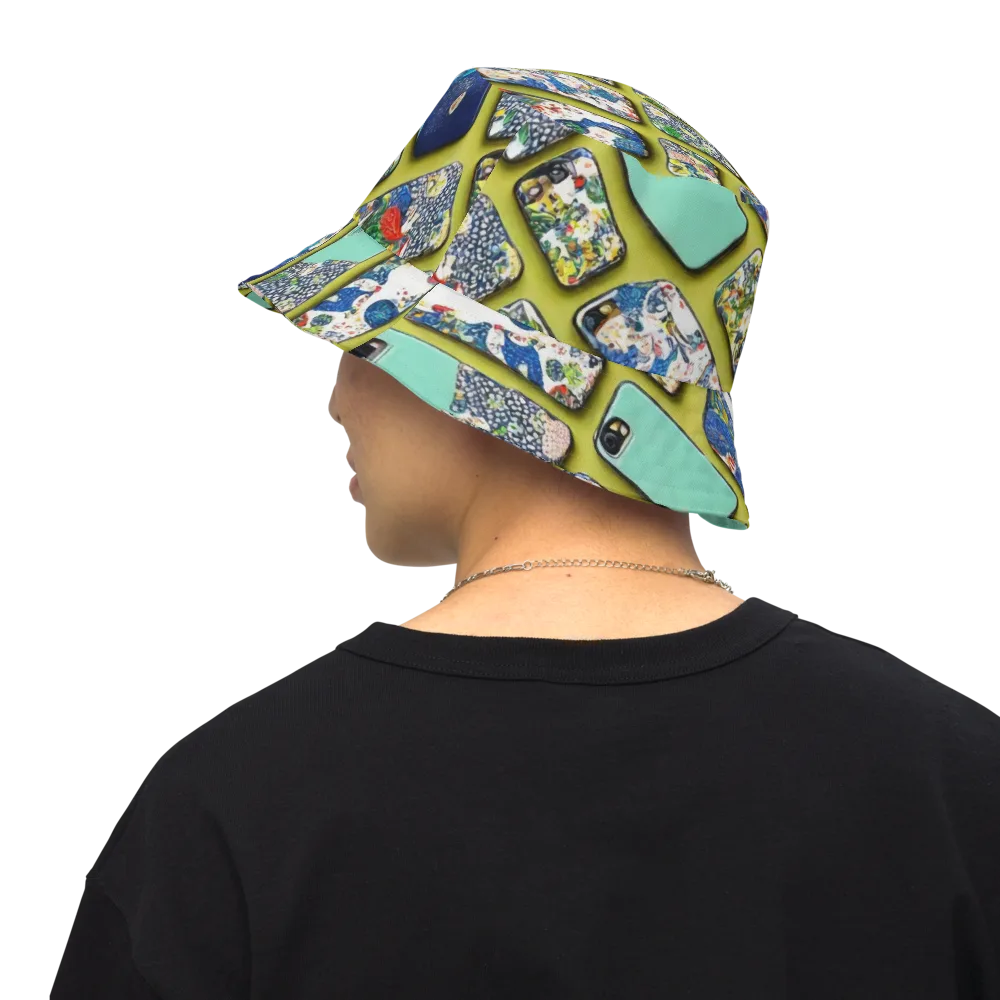 Neon Carryall on Reversible Bucket Hat — Back Inside