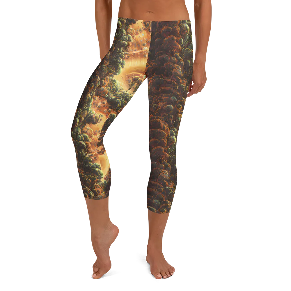 Volcanic Cascade on Capri Leggings — Front