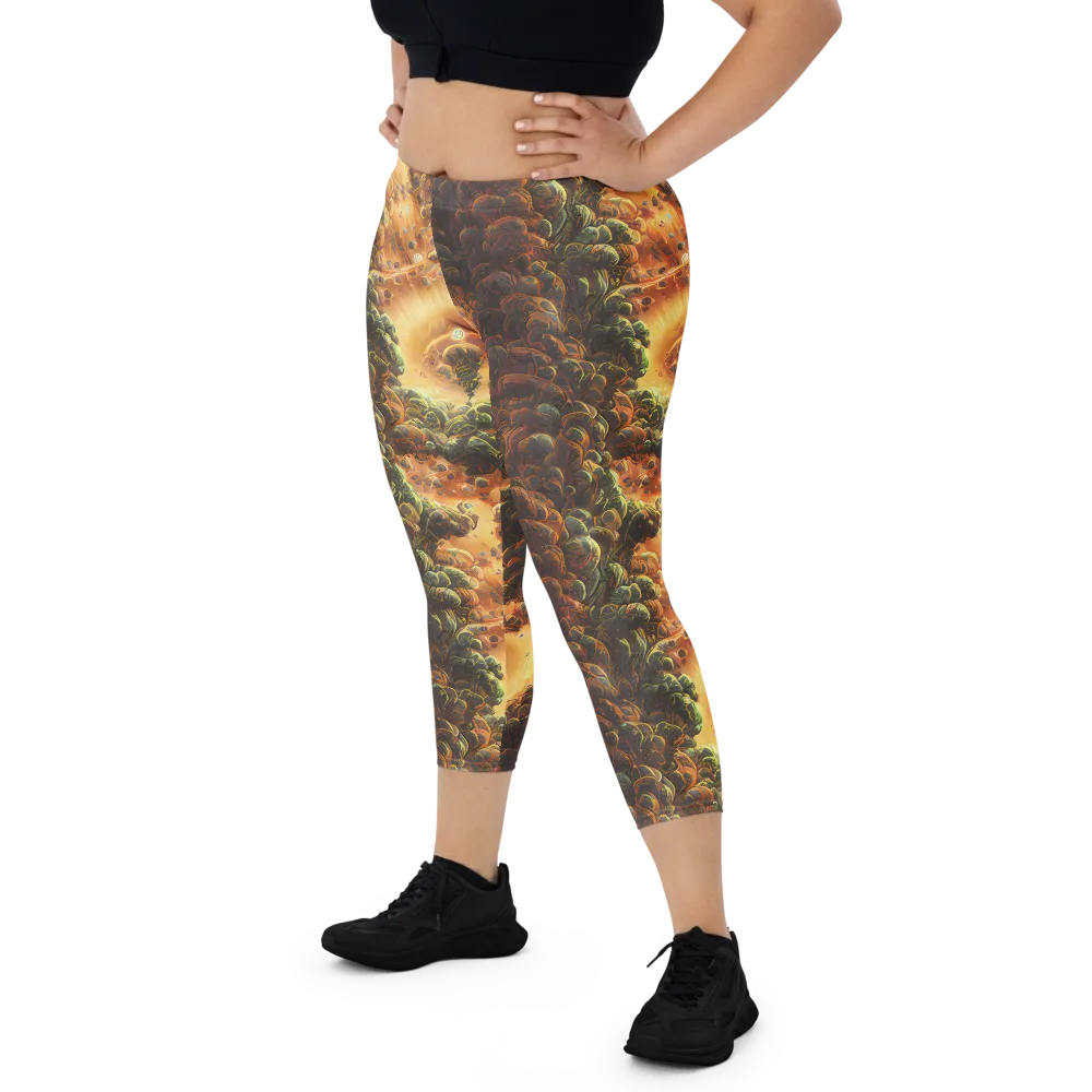 Volcanic Cascade on Capri Leggings — Front