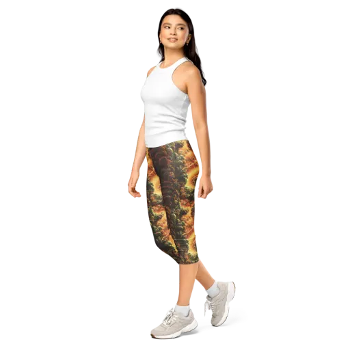 Volcanic Cascade on a Capri Leggings