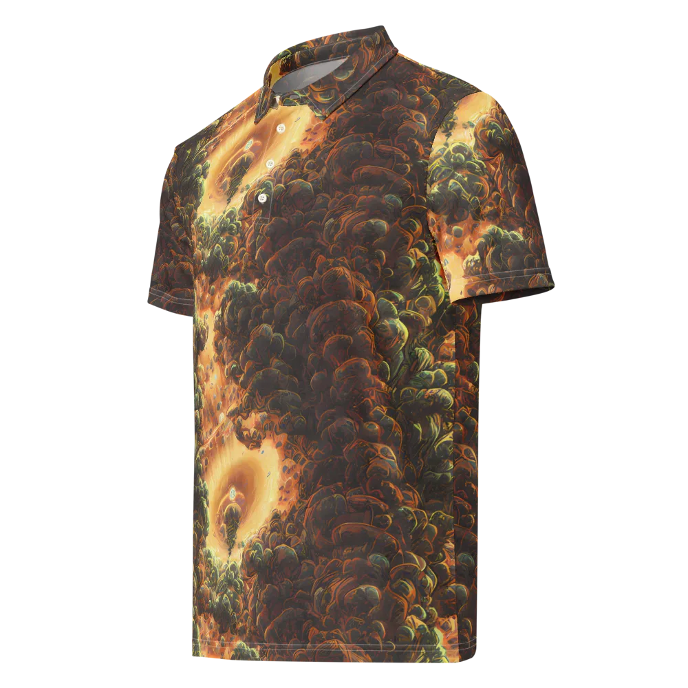 Volcanic Cascade on Men's Slim Fit Polo Shirt — Left Front