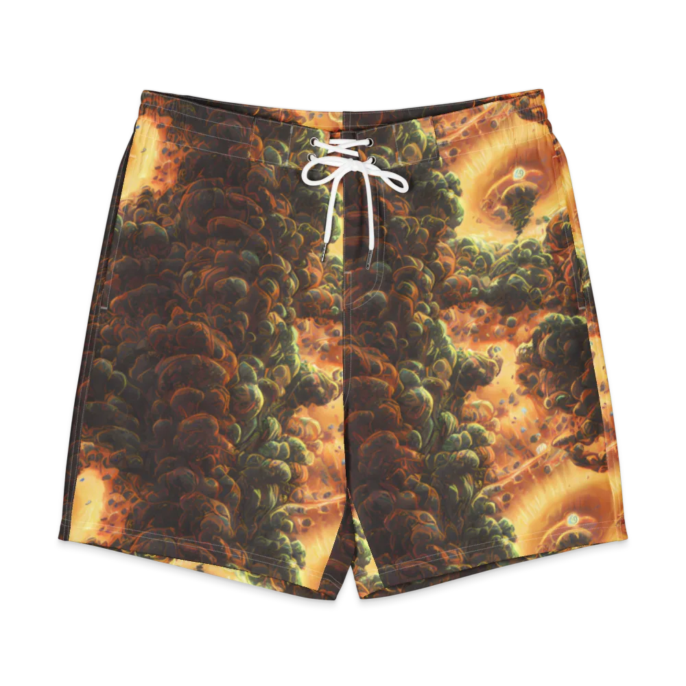 Volcanic Cascade on Men's Board Shorts — Front