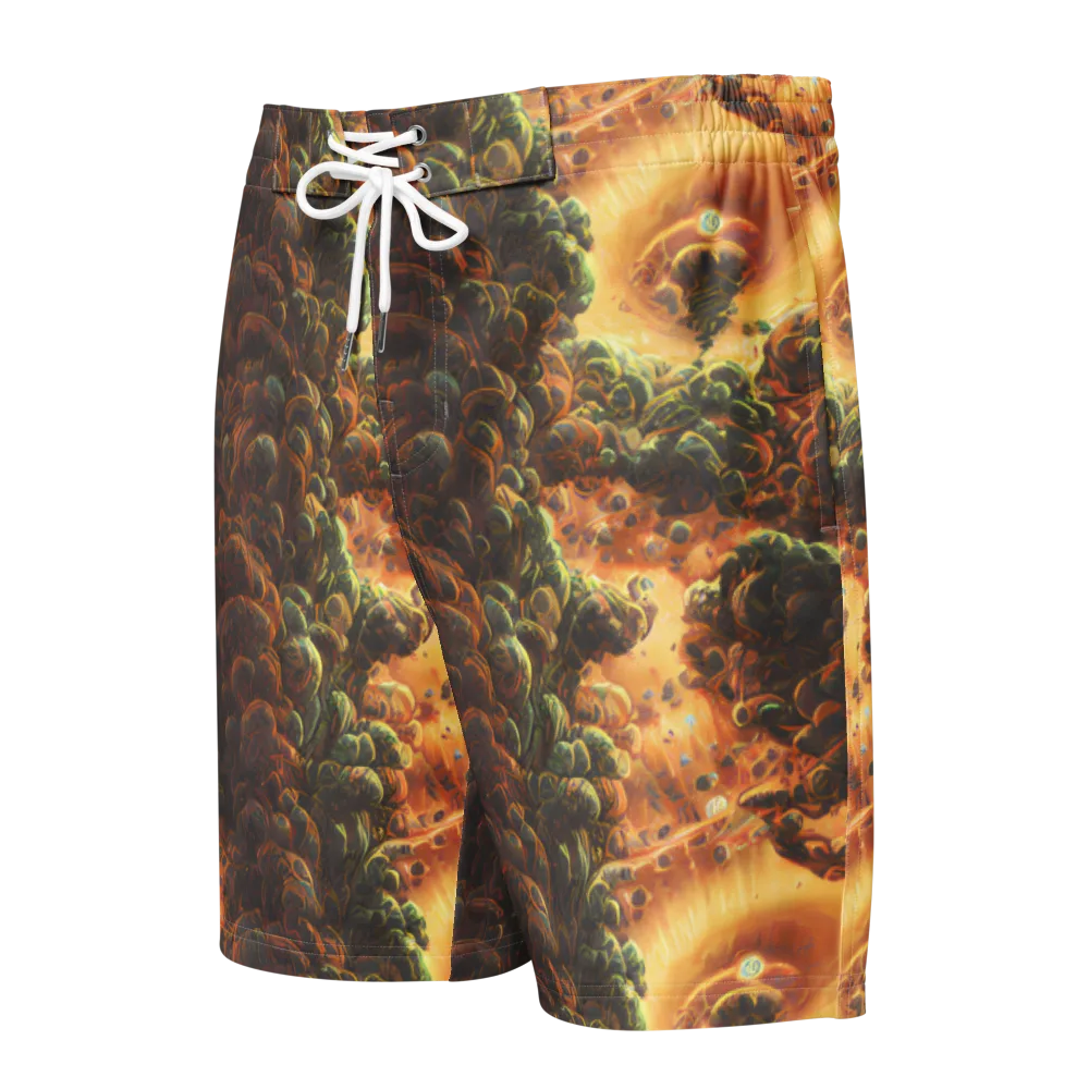 Volcanic Cascade on Men's Board Shorts — Front